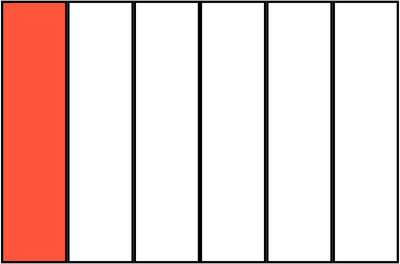 Vermilion Rectangle Fraction 1:6