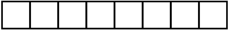 White Rectangle Fraction 8:8