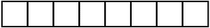 White Rectangle Fraction 8:8