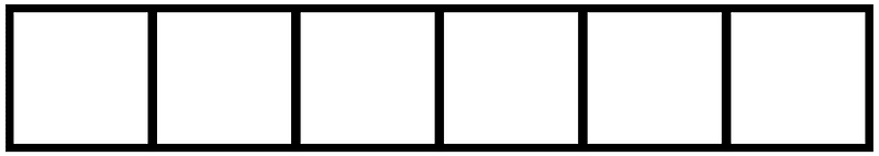White Rectangle Fraction 6:6