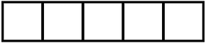 White Rectangle Fraction 5:5