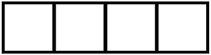 White Rectangle Fraction 4:4