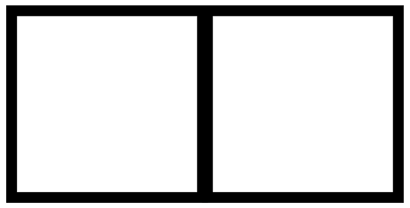 White Rectangle Fraction 2:2