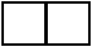 White Rectangle Fraction 2:2