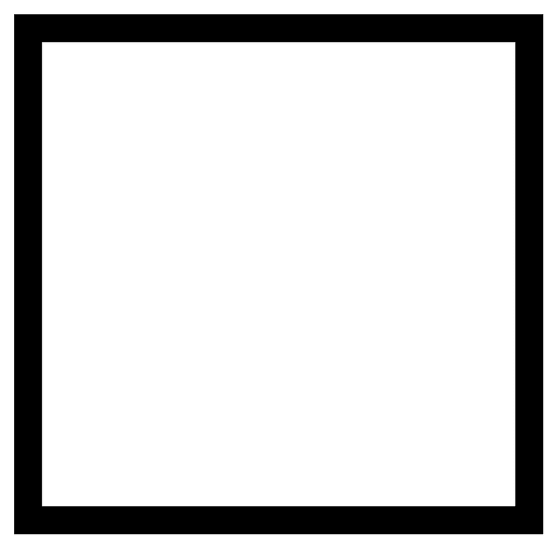 White Rectangle Fraction 1:1