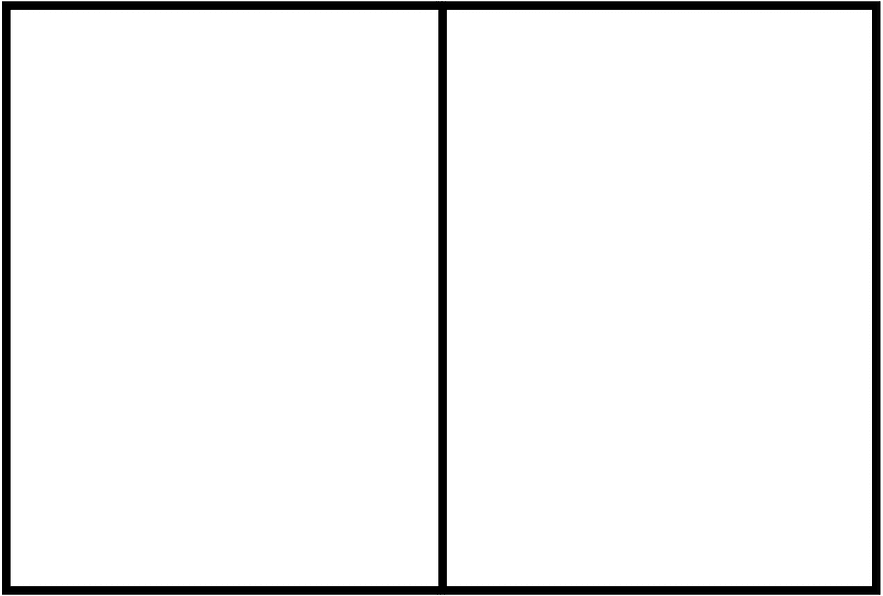 White Rectangle Fraction 1:2