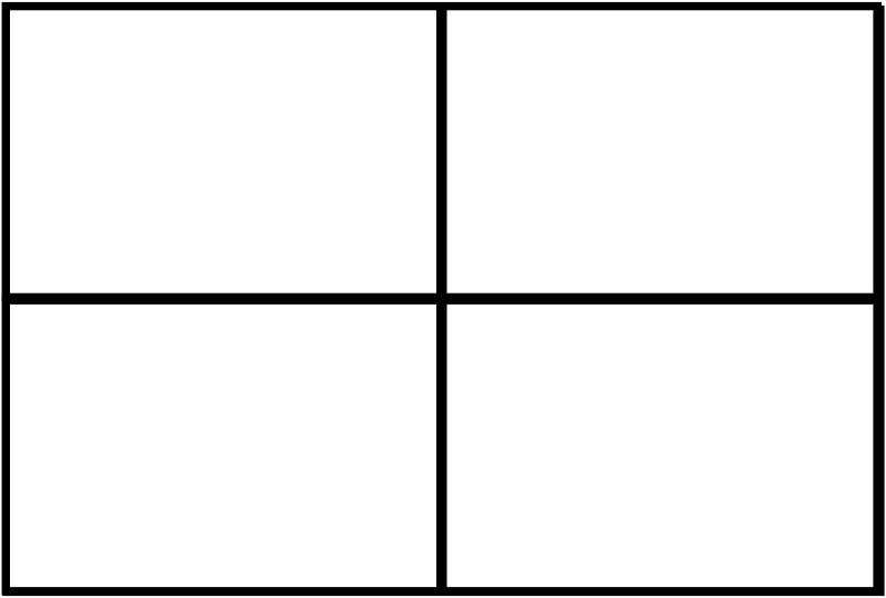 White Rectangle Fraction 1:4