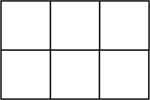 White Rectangle Fraction 1:6