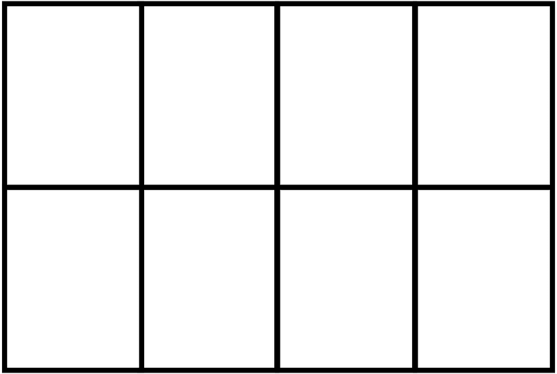 White Rectangle Fraction 1:8