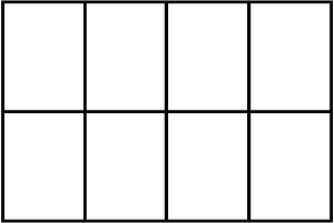 White Rectangle Fraction 1:8