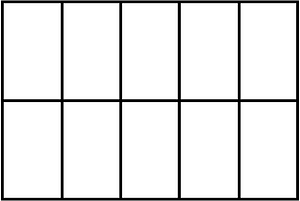 White Rectangle Fraction 1:10