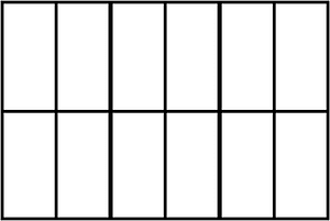 White Rectangle Fraction 1:12
