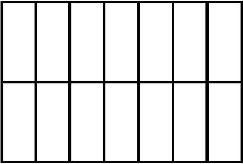 White Rectangle Fraction 1:14