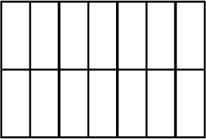 White Rectangle Fraction 1:14