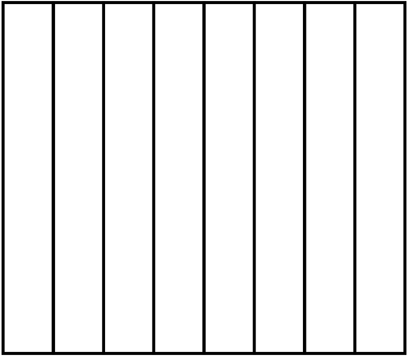 White Rectangle Fraction 8:8