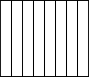 White Rectangle Fraction 8:8