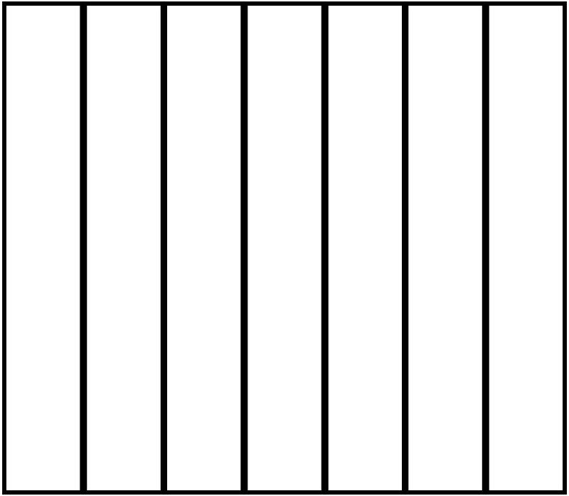 White Rectangle Fraction 7:7