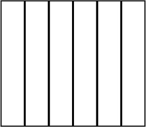 White Rectangle Fraction 6:6