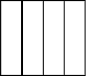 White Rectangle Fraction 4:4