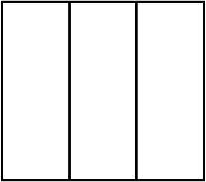 White Rectangle Fraction 3:3
