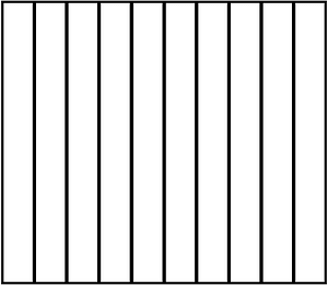 White Rectangle Fraction 1:10