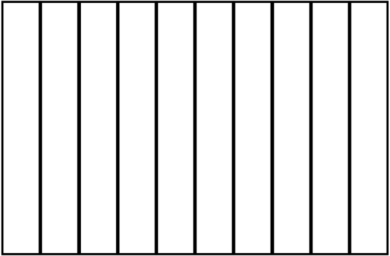 White Rectangle Fraction 10:10