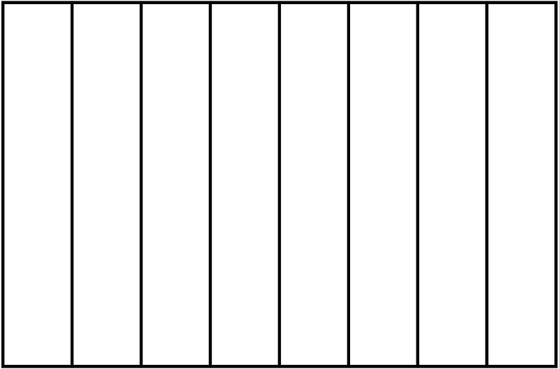 White Rectangle Fraction 8:8