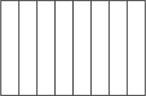 White Rectangle Fraction 8:8