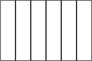 White Rectangle Fraction 6:6