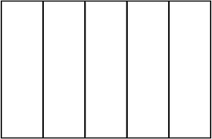 White Rectangle Fraction 5:5