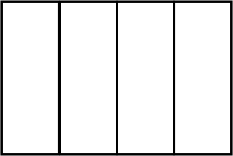 White Rectangle Fraction 4:4