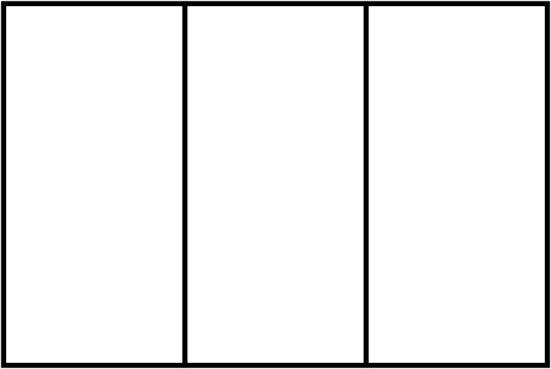 White Rectangle Fraction 3:3