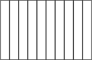 White Rectangle Fraction 1:10