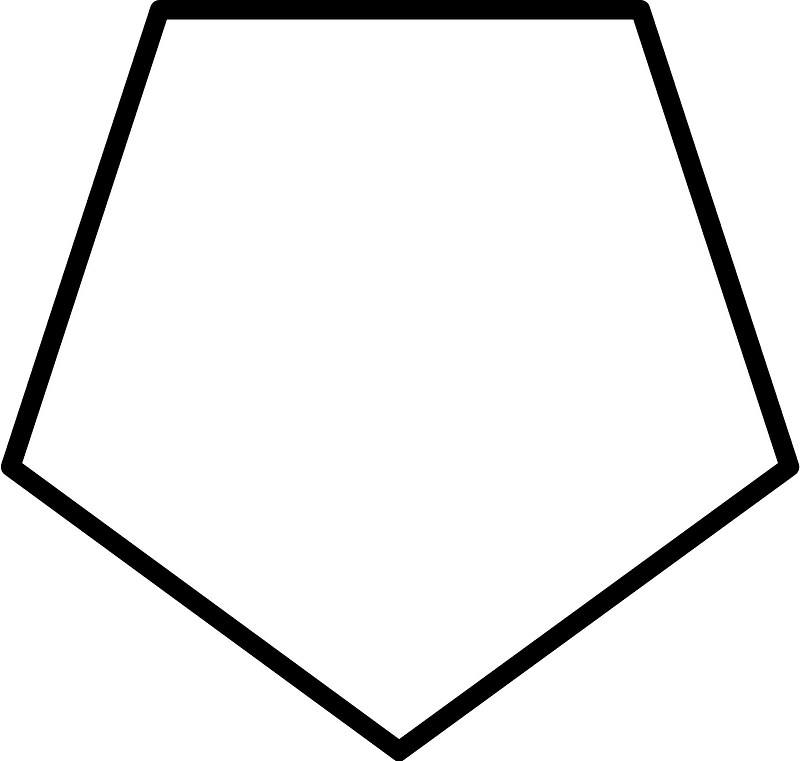 Blank Pentagon Fraction 0:1