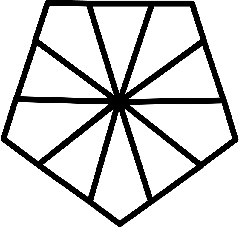 Blank Pentagon Fraction 0:10