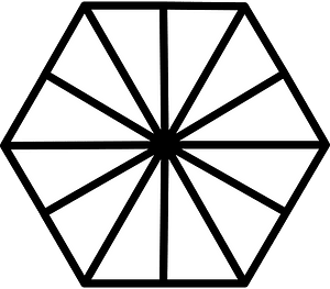 Blank Hexagon Fraction 0:12
