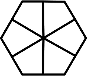 Blank Hexagon Fraction 0:6