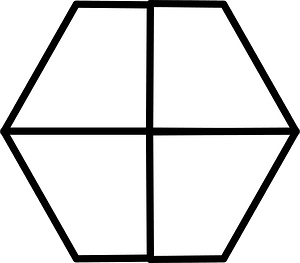 Blank Hexagon Fraction 0:4