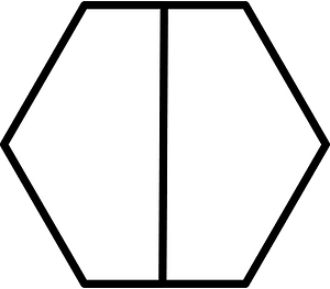 Blank Hexagon Fraction 0:2