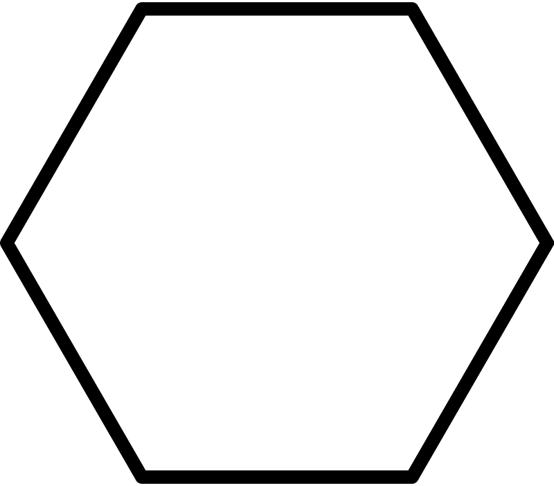 Blank Hexagon Fraction 0:1