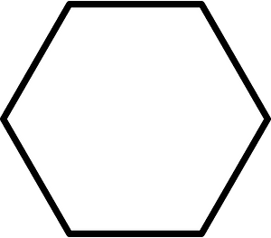 Blank Hexagon Fraction 0:1
