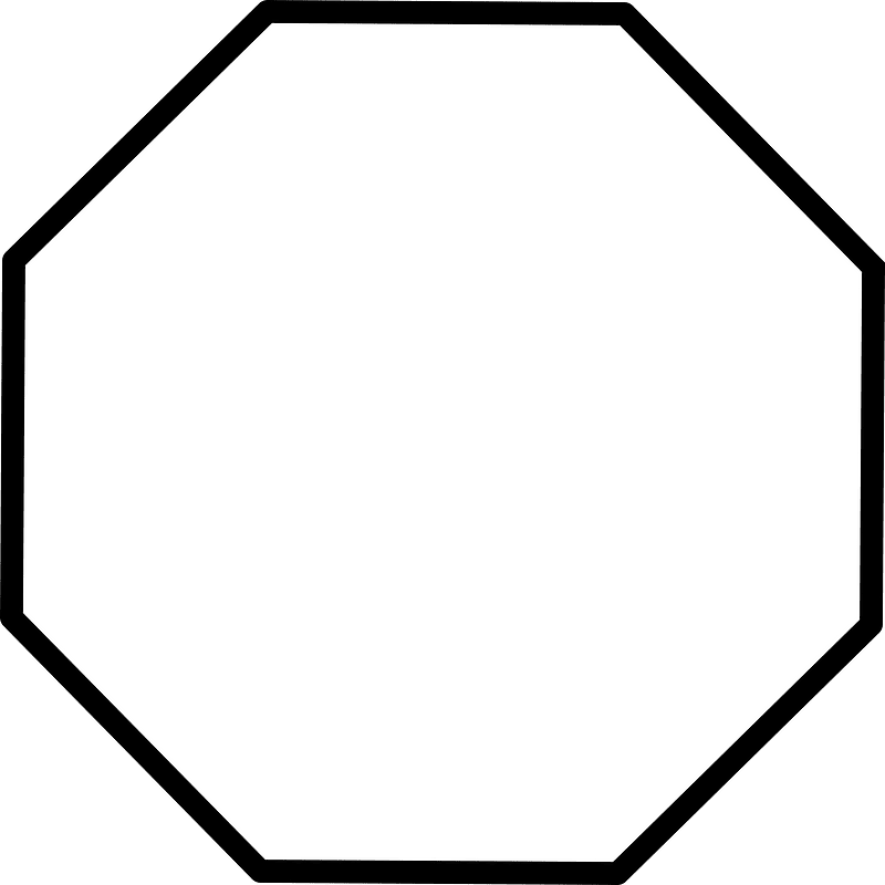 Blank Octagon Fraction 0:1