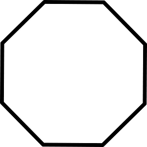 Blank Octagon Fraction 0:1