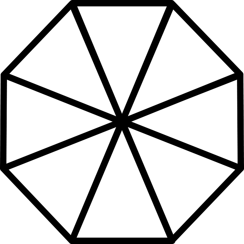Blank Regular Octagon Fraction 0:8