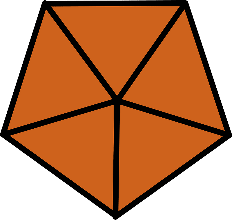 Orange-Brown Pentagon Fraction 5:5