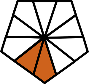 Orange-Brown Pentagon Fraction 2:10