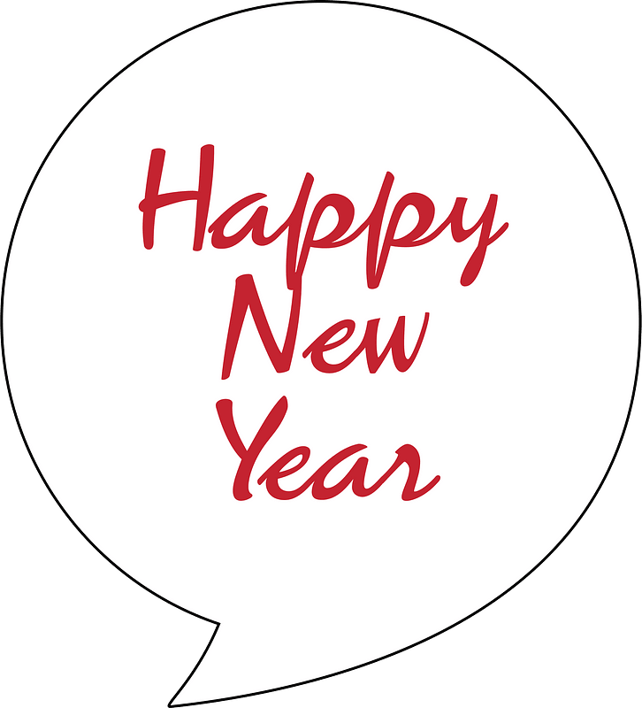 Message cloud Happy New Year