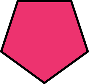 Pink Pentagon Fraction 1:1