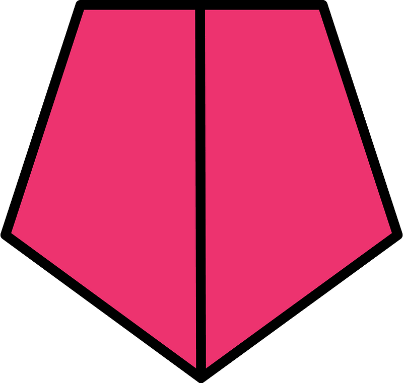 Pink Pentagon Fraction 2:2