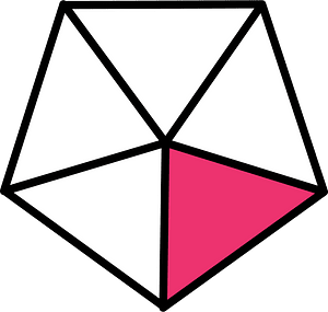 Pink Pentagon Fraction 1:5